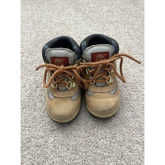 Toddler Boys Timberland Tan Boots Size 8 - Picture 1 of 5